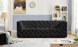 Tuft Black Velvet Modular 99" Sofa from Meridian - Luna Furniture