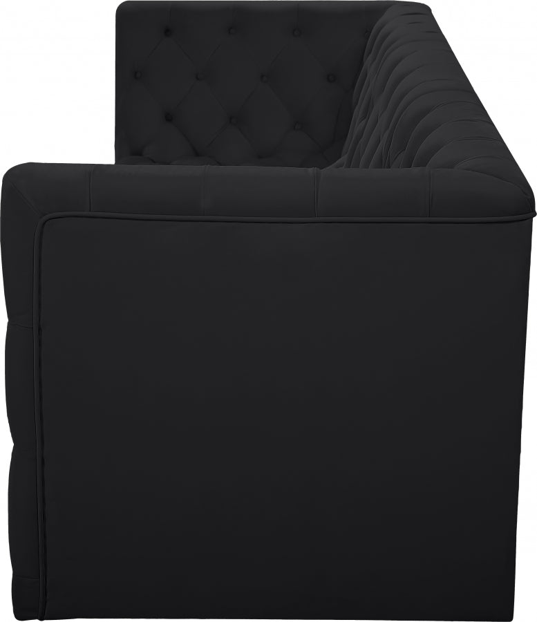 Tuft Black Velvet Modular 99" Sofa from Meridian - Luna Furniture