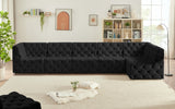 Tuft Black Velvet Modular Sectional from Meridian - Luna Furniture