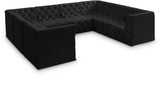 Tuft Black Velvet Modular Sectional from Meridian - Luna Furniture