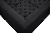 Tuft Black Velvet Modular Sectional from Meridian - Luna Furniture