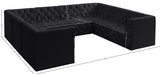 Tuft Black Velvet Modular Sectional from Meridian - Luna Furniture