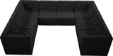 Tuft Black Velvet Modular Sectional from Meridian - Luna Furniture