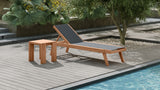 Tulum Black Waterproof Fabric Outdoor Chaise Lounge Chair from Meridian - Luna Furniture