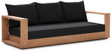 Tulum Black Waterproof Fabric Outdoor Sofa from Meridian - Luna Furniture