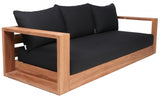 Tulum Black Waterproof Fabric Outdoor Sofa from Meridian - Luna Furniture