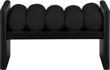 Waverly Black Boucle Fabric Bench from Meridian - Luna Furniture