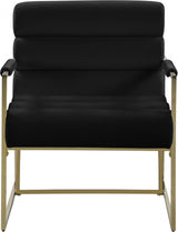 Wayne Black Velvet Accent Chair from Meridian - Luna Furniture