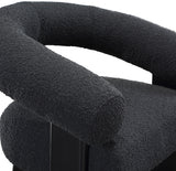 Black Winston Boucle Fabric Accent Chair from Meridian - Luna Furniture