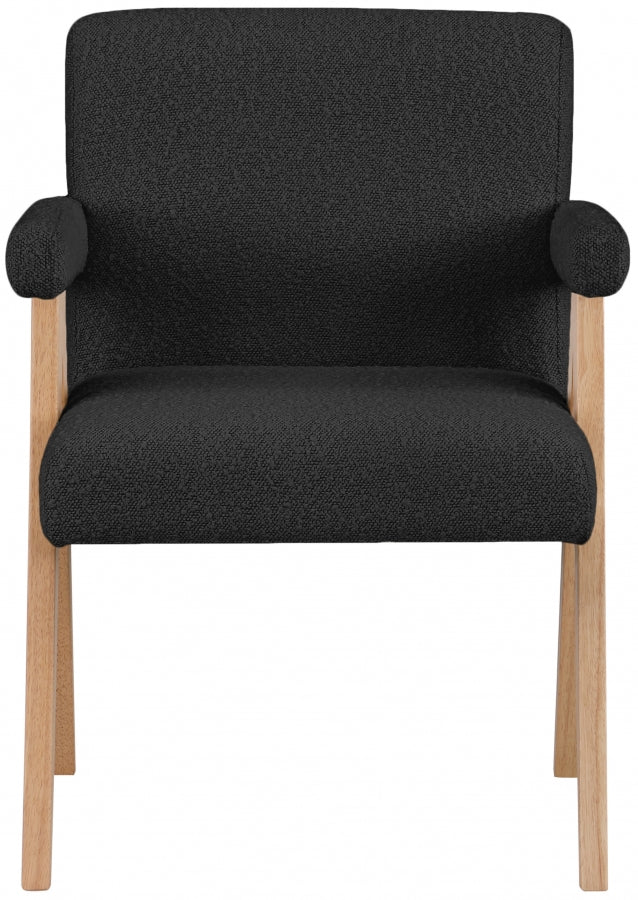 Woodloch Black Boucle Fabric Accent Chair from Meridian - Luna Furniture