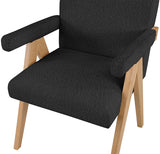 Woodloch Black Boucle Fabric Accent Chair from Meridian - Luna Furniture