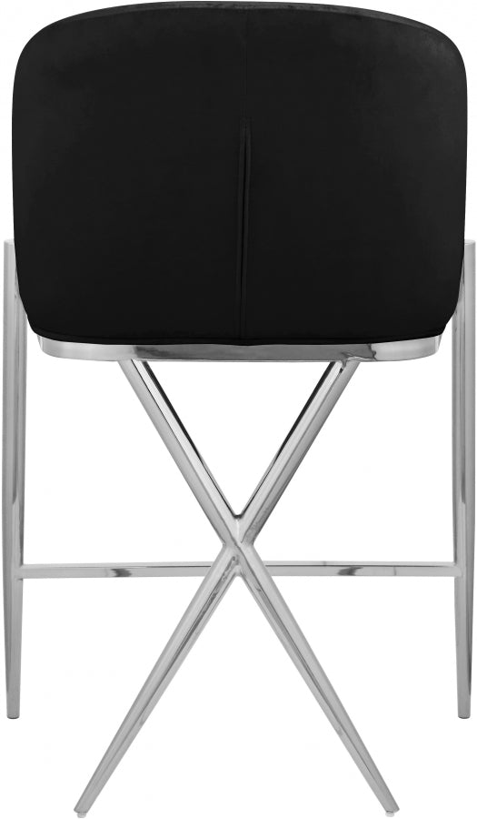 Xavier Black Counter Stool from Meridian - Luna Furniture