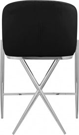 Xavier Black Counter Stool from Meridian - Luna Furniture