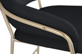 Yara Black Velvet Counter Stool from Meridian - Luna Furniture