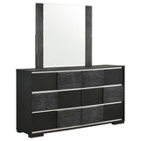 Blacktoft 6-drawer Dresser with Mirror Black - 207103M - Luna Furniture