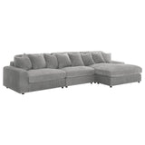 Blaine Upholstered Reversible Sectional Fog from Coaster - Luna Furniture