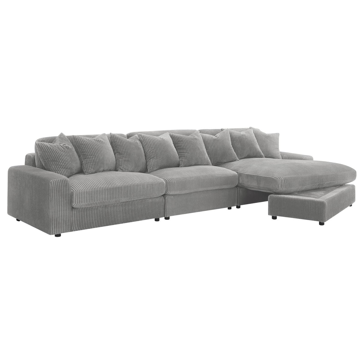 Blaine Upholstered Reversible Sectional Fog from Coaster - Luna Furniture