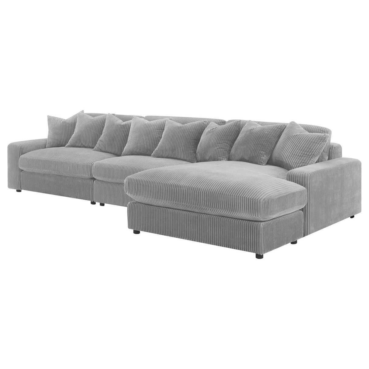 Blaine Upholstered Reversible Sectional Fog from Coaster - Luna Furniture