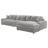 Blaine Upholstered Reversible Sectional Fog from Coaster - Luna Furniture