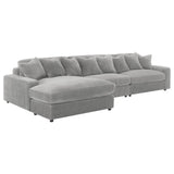 Blaine Upholstered Reversible Sectional Fog from Coaster - Luna Furniture