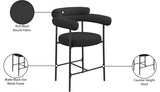 Blake Boucle Fabric Counter Stool Black, Set of 2 from Meridian - Luna Furniture