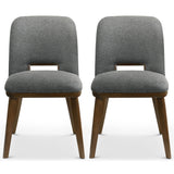 Blake Dark Grey Fabric Dining Chair (Set of 2) - AFC01933 - Luna Furniture