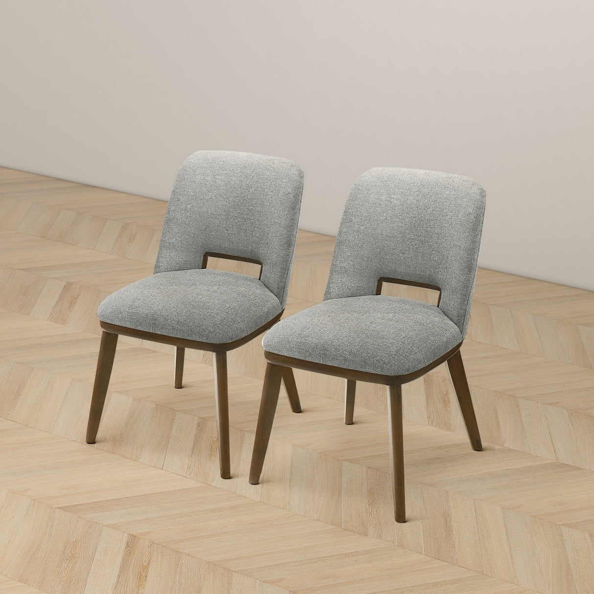 Blake Light Grey Fabric Dining Chair (Set of 2) - AFC01932 - Luna Furniture