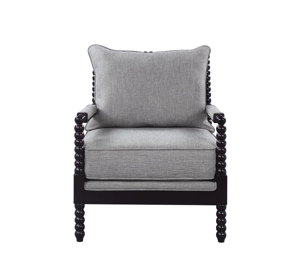 Blanchett Cushion Back Accent Chair Grey and Black - 903824 - Luna Furniture