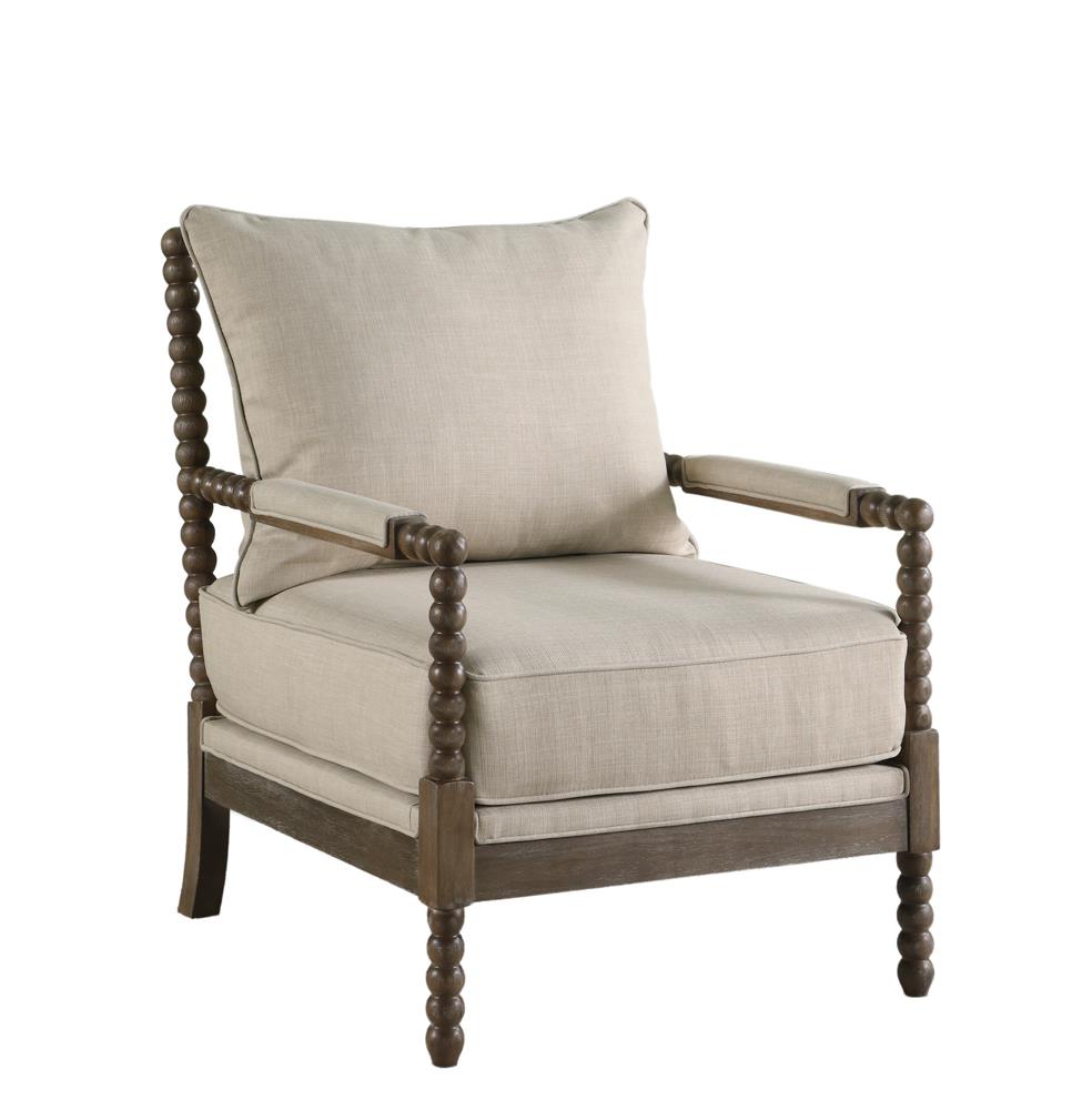 Blanchett Cushion Back Accent Chair Oatmeal and Natural - 905362 - Luna Furniture