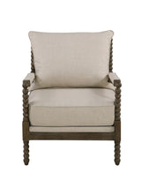 Blanchett Cushion Back Accent Chair Oatmeal and Natural - 905362 - Luna Furniture