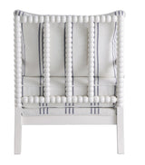 Blanchett Upholstered Accent Chair with Spindle Accent White and Navy - 903835 - Luna Furniture