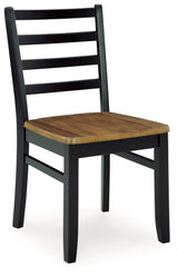 Blondon Brown/Black Dining Table and 4 Chairs (Set of 5) - D413-225 - Luna Furniture