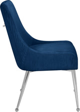 Ace Blue Velvet Dining Chair, Set of 2 from Meridian - Luna Furniture