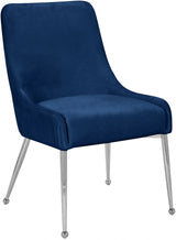 Ace Blue Velvet Dining Chair, Set of 2 from Meridian - Luna Furniture