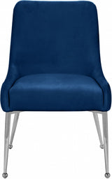 Ace Blue Velvet Dining Chair, Set of 2 from Meridian - Luna Furniture