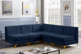 Alina Blue Velvet Modular Sectional from Meridian - Luna Furniture