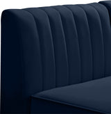 Alina Blue Velvet Modular Sectional from Meridian - Luna Furniture