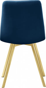 Annie Blue Velvet Dining Chair from Meridian - Luna Furniture