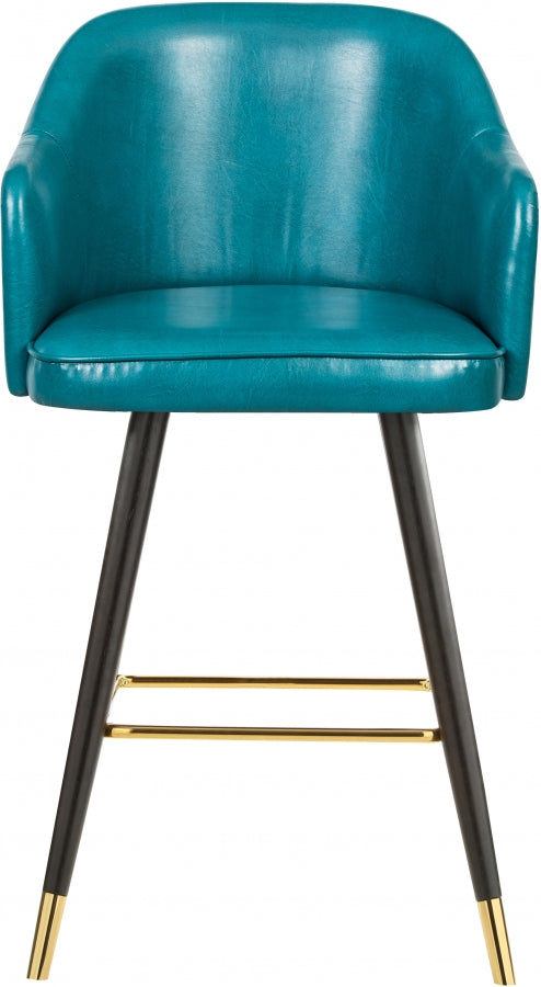 Barbosa Blue Faux Leather Bar | Counter Stool, Set of 2 from Meridian - Luna Furniture