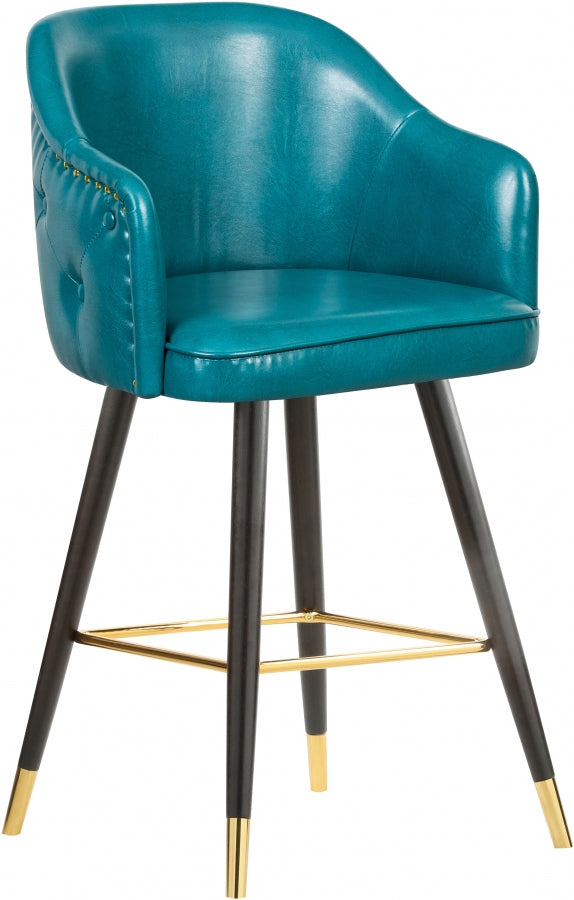 Barbosa Blue Faux Leather Bar | Counter Stool, Set of 2 from Meridian - Luna Furniture