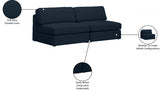 Beckham Blue Linen Textured Modular 76" Sofa from Meridian - Luna Furniture