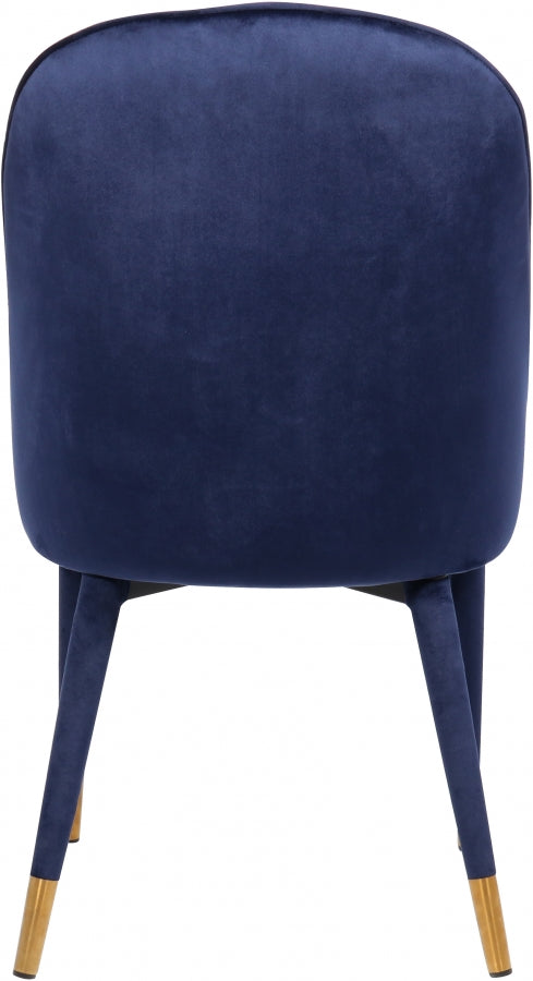 Belle Blue Velvet Dining Chair, Set of 2 from Meridian - Luna Furniture