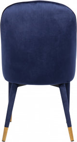 Belle Blue Velvet Dining Chair, Set of 2 from Meridian - Luna Furniture