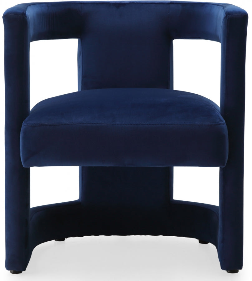 Blair Blue Velvet Dining/Accent Chair from Meridian - Luna Furniture