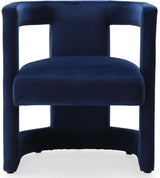 Blair Blue Velvet Dining/Accent Chair from Meridian - Luna Furniture