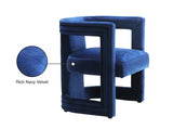 Blair Blue Velvet Dining/Accent Chair from Meridian - Luna Furniture