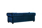 Bowery Blue Velvet Sofa from Meridian - Luna Furniture