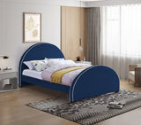 Brody Blue Velvet Full Bed from Meridian - Luna Furniture