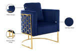 Casa Blue Velvet Chair from Meridian - Luna Furniture