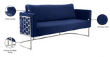 Casa Blue Velvet Sofa from Meridian - Luna Furniture